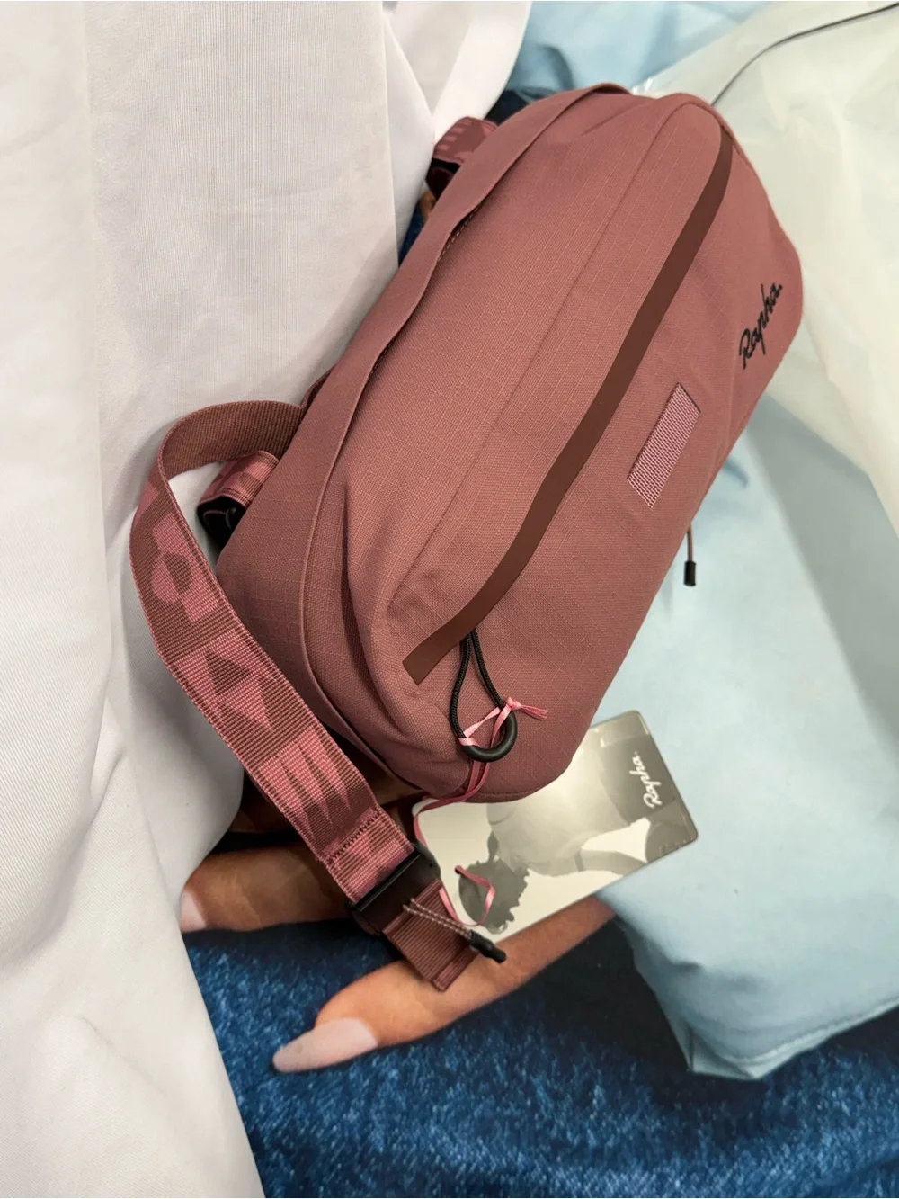 (new+tag) Rapha 2-in-1 bike bar bag / shoulder sling pack pink rose men/women